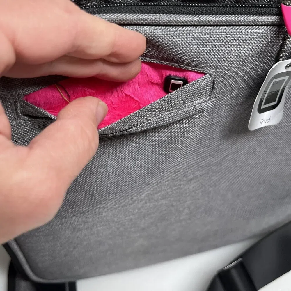NEW iHome Smart Brief: 13 inch Laptop Bag Briefcase for Mac Heathered Grey iPad